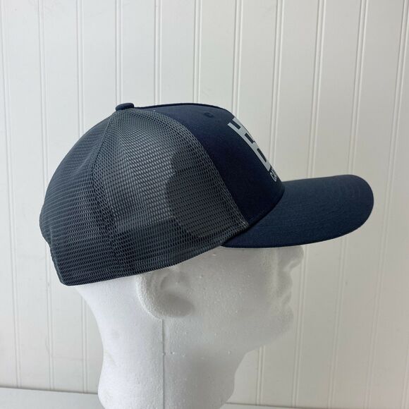CAT Diesel Blue & Gray Trucker Mesh Snapback Hat Vinyl HVY DTY Logo Heavy Duty - Picture 3 of 7